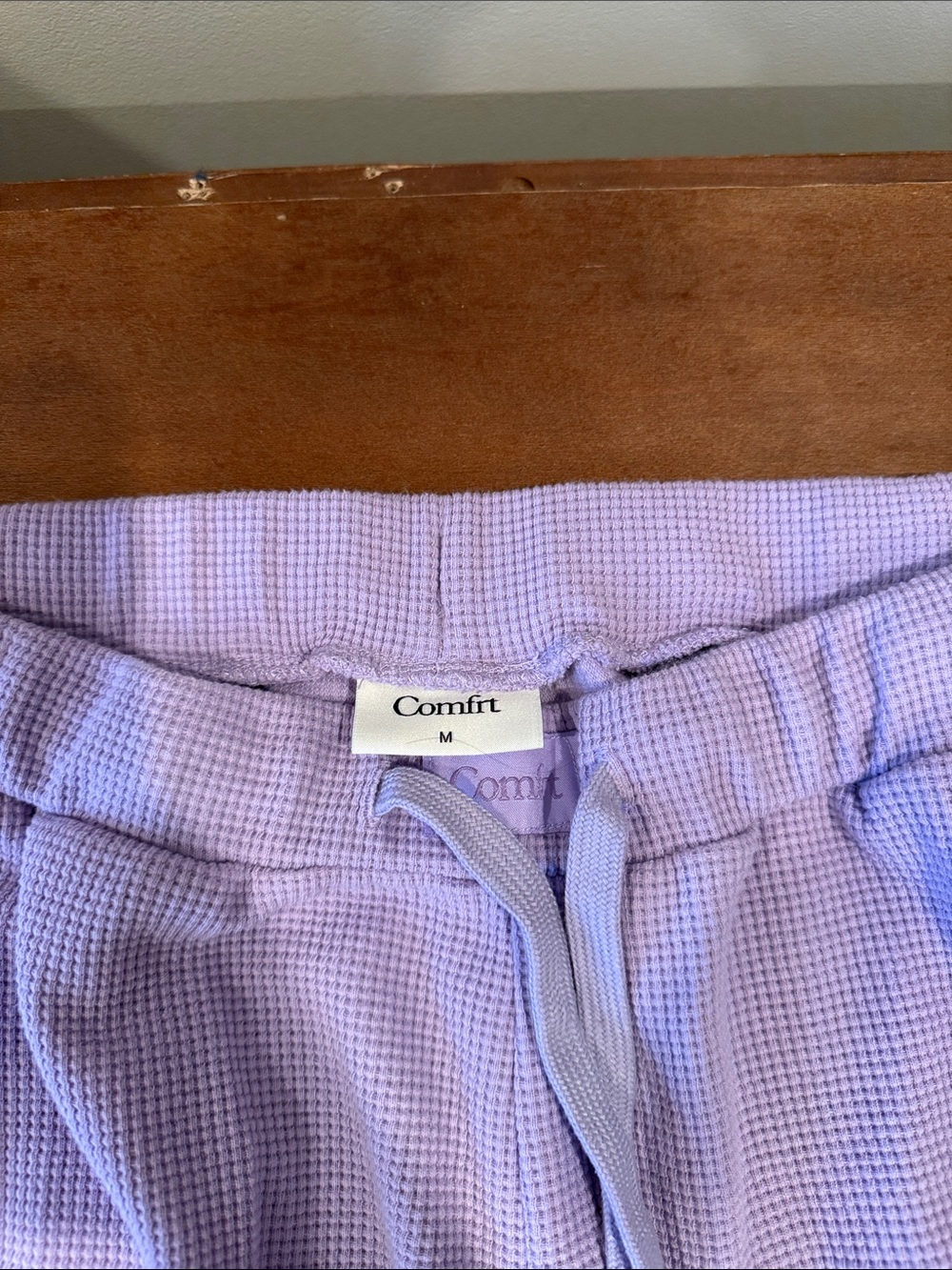 Comfrt women’s medium waffle lounge pant purple - Picture 3 of 4